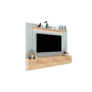Panel Varillado TV 50” Boston Delos DRO02 1,60M Roble Nebraska Blanco