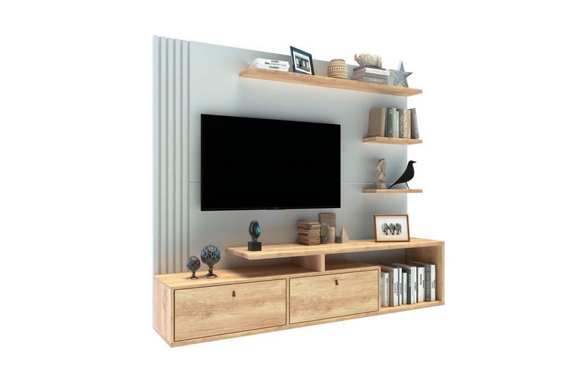HomeSuspensoVarilladoTV50”DelosDRO03180MRobleBlanco