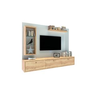 Home Suspenso TV 60” Delos DRO04 3 Puertas 2,00M Roble Nebraska Blanco