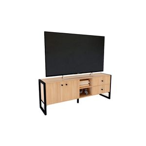 Rack Steel TV 65” Delos DST04 2 Puertas 1,61M Roble Nebraska Natural