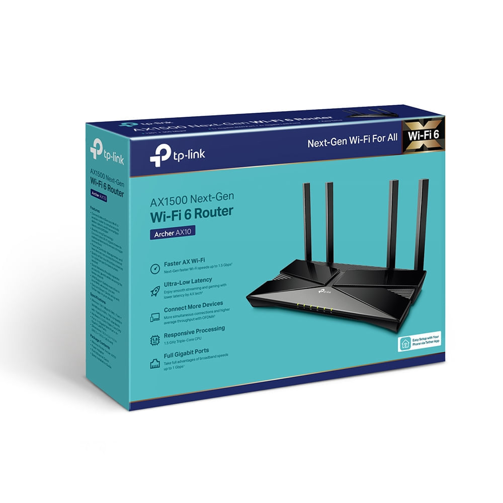 ROUTER TP-LINK ARCHER AX10 AX1500 NEXT-GEN WIFI 6