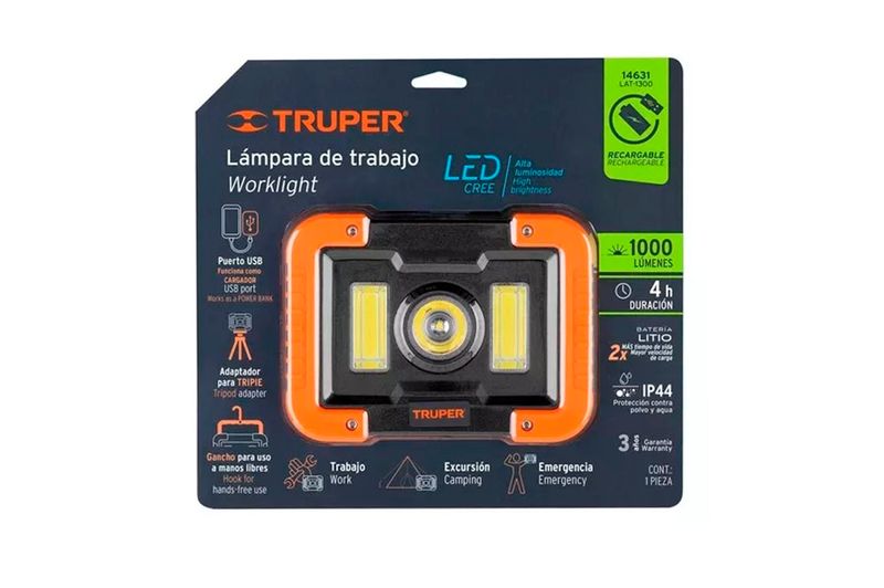 Lámpara LED Truper LAT-1300 1000lm Recargable _0004_D_NQ_NP_2X_648629-MLA70189950605_062023-F.jpg