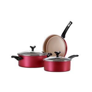 Batería de Cocina Marmicoc Sabores B3PDP-RJ-DR 5 Piezas Rojo Dorado
