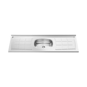 Mesada Orlandi Bacha Central de Acero Inox 43 1,60 x 0,53 Mts