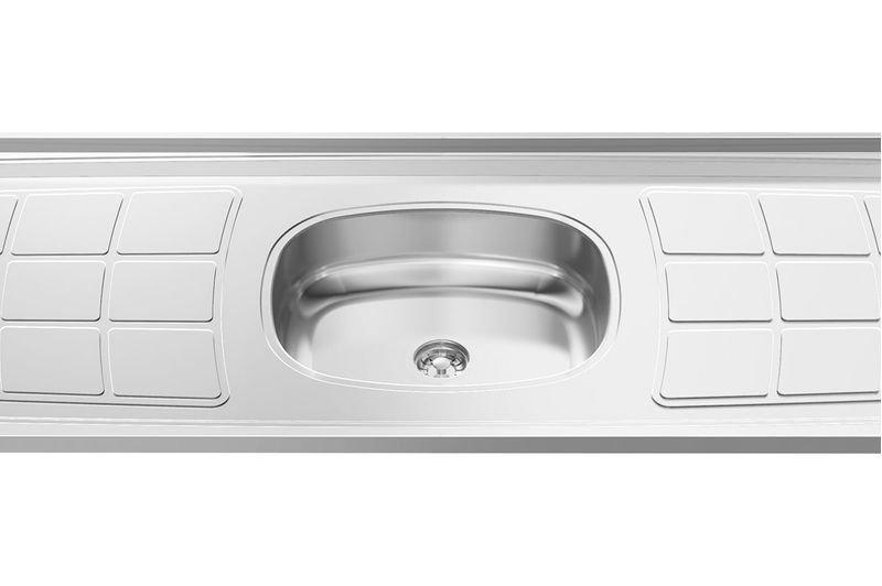 Mesada Orlandi Bacha Central de Acero Inox 43 1,60 x 0,53 Mts1.jpg