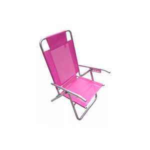 Reposera Plegable Descansar 5 Pos 20100 Acero Fucsia