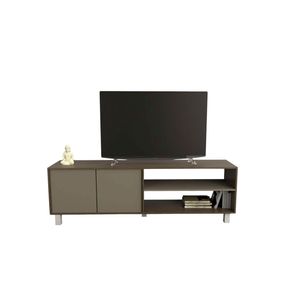 Mesa TV 75” Tables 4100 2 Puertas 1.80 Mts Nogal Gris