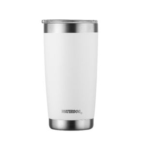 Vaso con Doble Pared Waterdog BORDA500WH 500 ml Blanco Acero