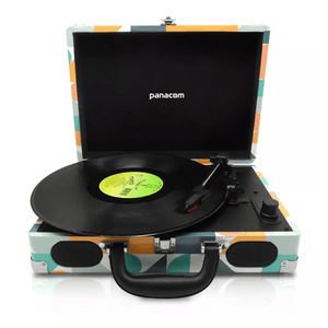 Tocadiscos Panacom LP8804 BT Geometric Batería Recargable