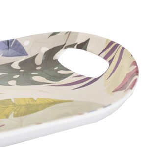 Bandeja Oval Diseño Hojas Surtida 32x24 cm Melanina