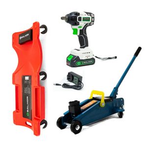 Combo Camilla Mecánico + Crique + Llave de Impacto A Batería