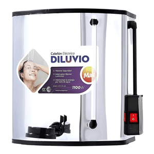 Calefón Eléctrico Diluvio D20 Max 20 Litros Acero Inoxidable