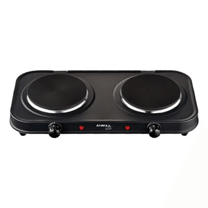 Anafe 2 Hornallas Eléctrico Aiwa AWK-AN202 2000W Negro