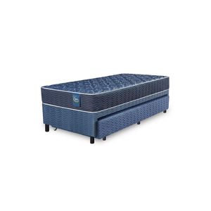Colchon Sommier Bicama Classic Serta 1 Plaza y Media 100x200 Azul