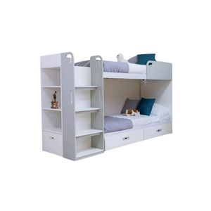 Cucheta Gio Pergamino Muebles 1 Plaza 3 Caj Blanco Gris