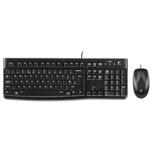Kit De Teclado Y Mouse Logitech Mk120 Español Color Negro