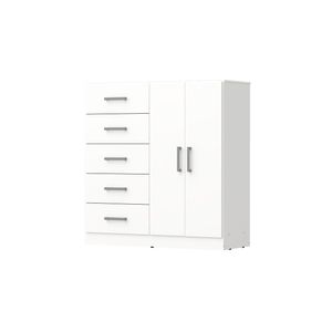 Chifonier Orlandi 3402 2 Puertas 5 Cajones Blanco