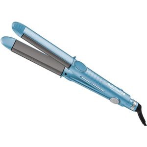 BaBylissPRO Plancha plana de titanio nano, plancha de pelo de 1 pulgada en U para resultados
