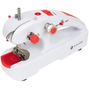 SINGER Stitch Quick + (dos hilos) máquina reparadora manual, color blanco