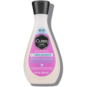 Cutex Removedor de esmalte de uñas de gel, ultra potente y elimina la purpurina y las pinturas de