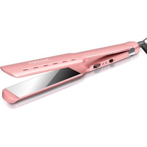 7MAGIC Plancha de pelo de 1.7 pulgadas de ancho, plancha plana de nano-titanio para cabello húmedo y