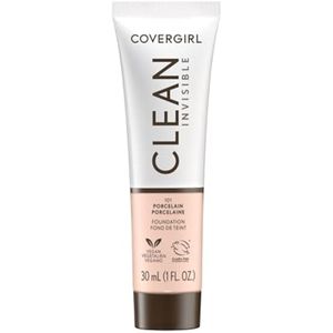 COVERGIRL Maquillaje de base invisible limpio, acabado natural húmedo y brillante, cobertura