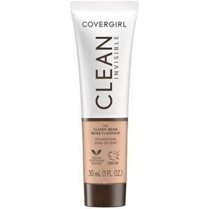 COVERGIRL Maquillaje de base invisible limpio, acabado natural húmedo y brillante, cobertura para