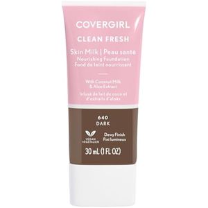 COVERGIRL, Clean Fresh Skin Milk - Base de maquillaje, tono Dark (oscuro), 1 unidad (el empaque