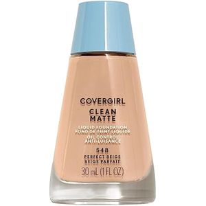 COVERGIRL Base líquida Clean Matte Perfect Beige 548, paquete de 1 unidad