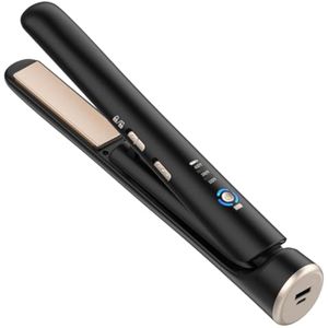 Plancha y rizador de pelo inalámbrico 2 en 1, mini plancha plana inalámbrica portátil con