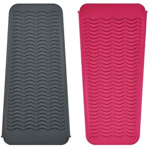Alfombrilla de silicona resistente al calor para alisadora de pelo, plancha de prensado, rizador de