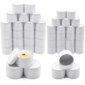 Paquete de 48 latas de velas, 24 piezas de 4 onzas + 24 tarros de vela de 8 onzas para hacer velas,