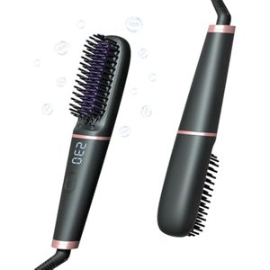 Cepillo iónico para alisar el cabello, peine caliente portátil, Pro 450 millones de iones negativos,