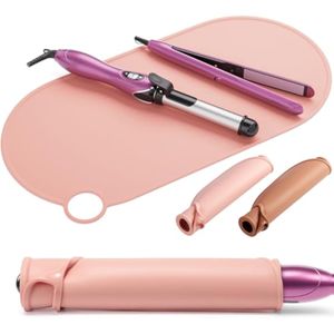 Noverlife Alfombrilla resistente al calor para herramientas capilares, alfombrilla de maquillaje