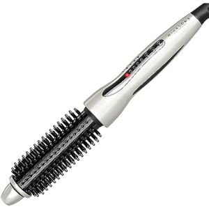 Cepillo alisador de pelo, rizador plano de turmalina de cerámica, cepillo redondo Cool Touch PRO