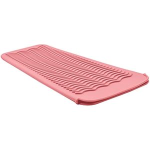 Alfombrilla de silicona resistente al calor para alisadora de pelo, plancha de prensado, rizador de