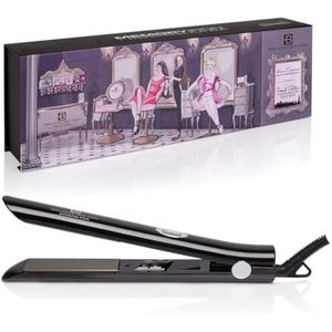 Brilliance New York - Plancha plana de titanio de diamante de 1 pulgada - Plancha y rizador de pelo