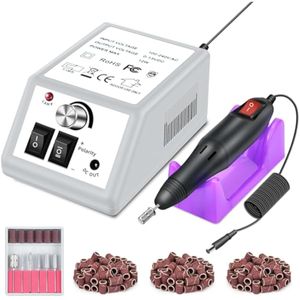 LAVAED Taladro de uñas eléctrico profesional, lima de uñas, kit de taladro eléctrico de uñas con