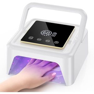 Lámpara de uñas UV inalámbrica de 108 W, lámpara de uñas LED profesional con 36 cuentas y pantalla