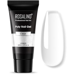 ROSALIND Gel de uñas de polietileno transparente de 2.0 fl oz, extensión acrílica de gel de
