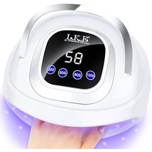 Lámpara de uñas UV de 268 W, luz UV para uñas de gel con 60 piezas de luz profesional para uñas de 4