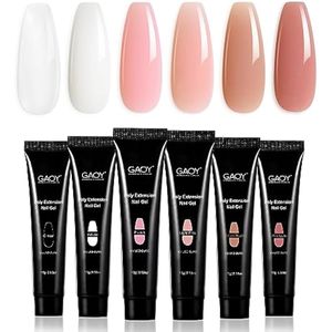 GAOY Juego de gel de polietileno, gel de extensión de uñas, 6 colores nude rosa, gel de mejora de