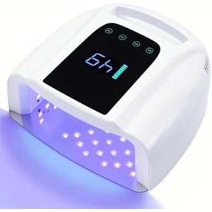 Lámpara de uñas LED UV de 96 W, luz UV recargable para uñas de gel con base de metal, sensor
