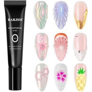 RARJSM Gel de escultura 3D para diseños de arte de uñas, dijes de uñas DIY, pegamento de diamantes