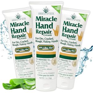 Miracle of Aloe Miracle - Crema reparadora de manos de 1 onza de loción curativa de aloe vera para