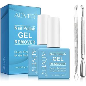 Paquete de 2 quitaesmalte de uñas de gel, removedor de esmalte de gel para uñas, esmalte de gel