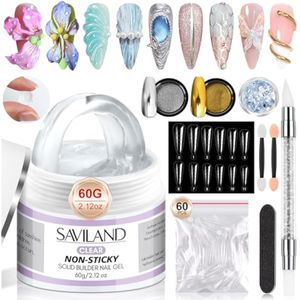 Saviland Solid Builder - Gel de uñas 3D de gran capacidad de 2.16 oz, gel para esculpir uñas, gel no