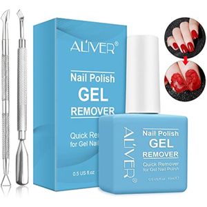 Removedor de esmalte de uñas de gel (0.5 onzas líquidas), retira el esmalte de uñas de gel en 2 a 5