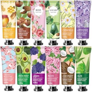 Paquete de 12 regalos de crema de manos, regalos de Navidad para mujeres, crema hidratante de loción