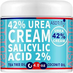 Crema de urea 42% – Crema prémium para pies de urea – con 2% de ácido salicílico, aceite de árbol de